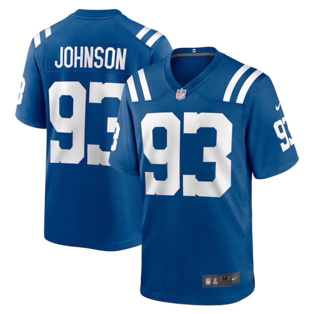 mens nike eric johnson royal indianapolis colts player game jersey